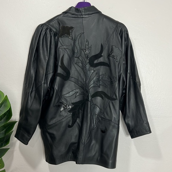 Ted lapidus • vintage boutique haute couture leather jacket